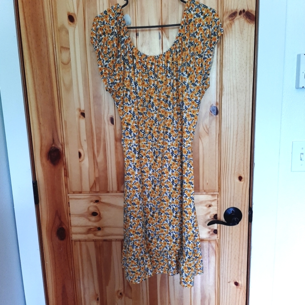 No Boundaries Yellow Floral Dress